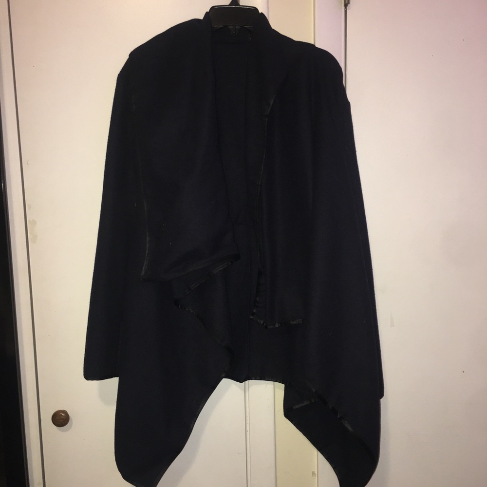 TRENCH COAT OVER THE SHOULDER BUTTON NAVY BLUE